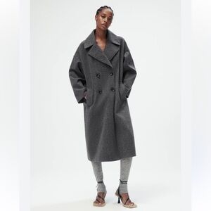 Zara soft oversized grey coat